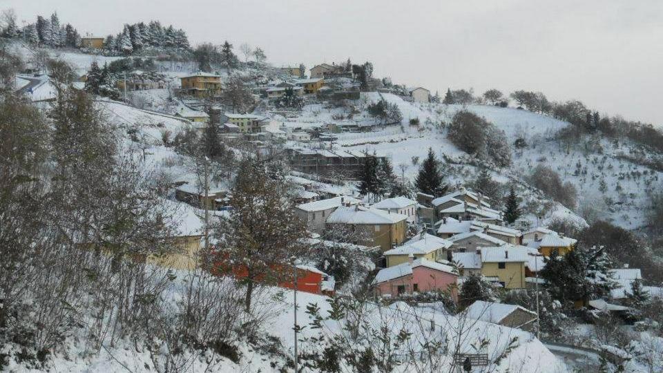 Una nevicata a Migliana (foto d'archivio)