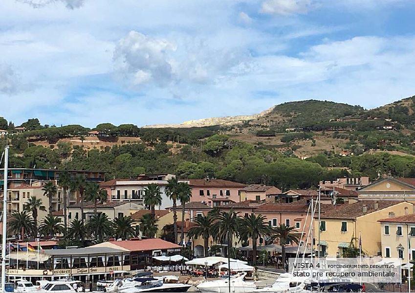 Il rendering della collina prima dell’intervento di recupero ambientale