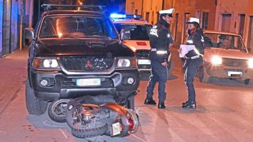 L'incidente in via Antonelli (Foto Gori)