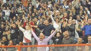 I tifosi biancorossi nella gara contro Rimini