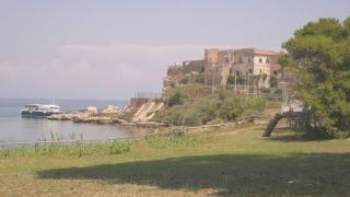 Una veduta dell’isola di Pianosa dove saranno installate delle boe per i diving, sotto la direttrice del Parco, Franca Zanichelli