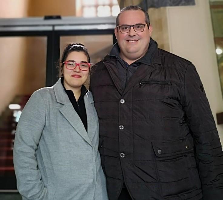 Rinaldo Carlicchi con la neoalleata Francesca Pepi