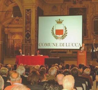 Villa Torrigiani, il centro congressi in San Romano e Icilio Disperati nel giorno del suo insediamento all’Apt