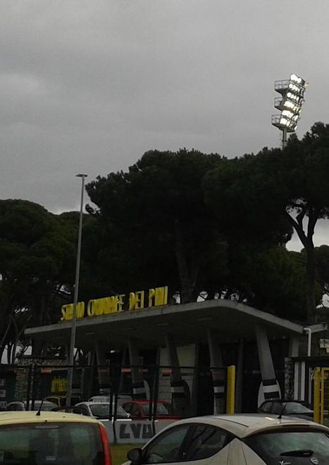 Collaudo delle luci allo stadio dei Pini