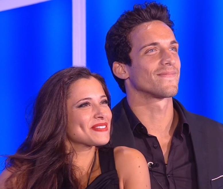 Matteo Gentili con la fidanzata Alessia Prete negli studi del Grande Fratello