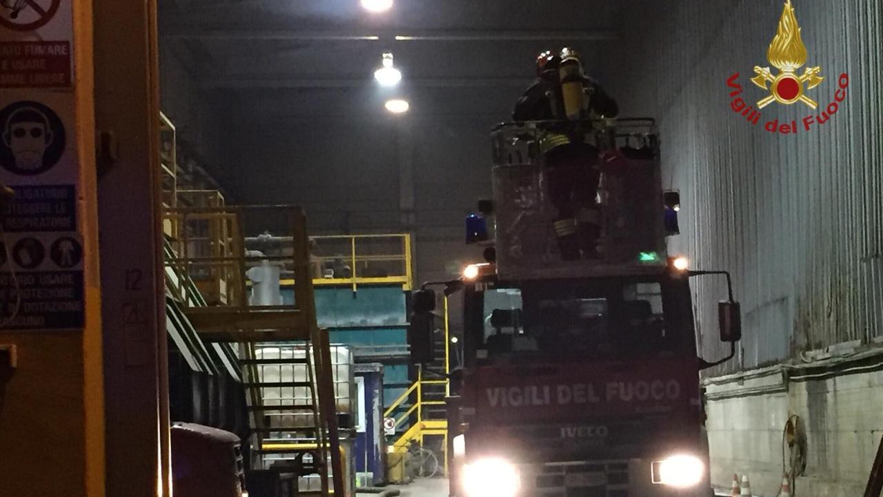 I vigili del fuoco alla Waste Recycling