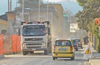 Via Pacinotti: sul lato destro verranno ricavati 50 posti-auto