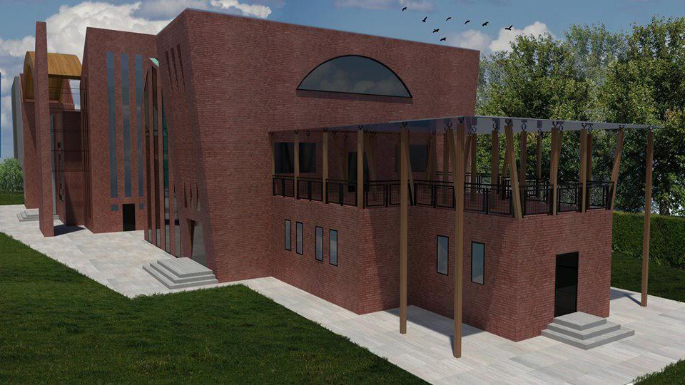 Un rendering del progetto della moschea a Pisa