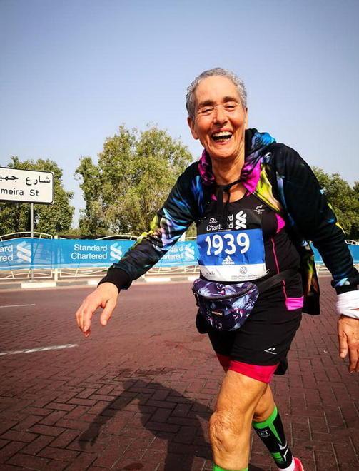 Pellegrino al traguardo della maratona di Dubai
