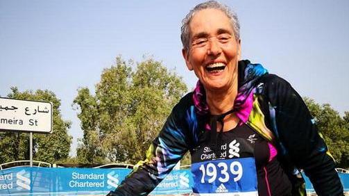Pellegrino al traguardo della maratona di Dubai