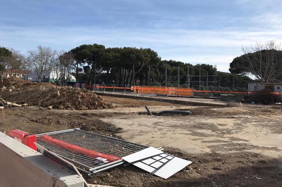 Il cantiere in piazza della Repubblica