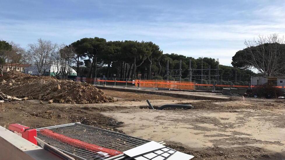 Il cantiere in piazza della Repubblica