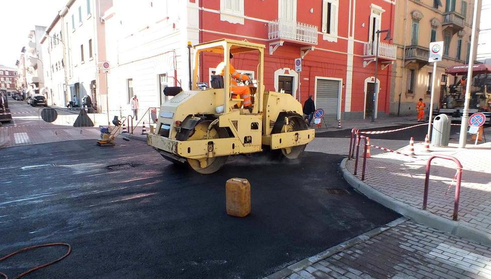 Via Fucini, finiti i primi lavori