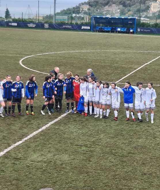 Le squadre nerazzurre in campo con la Samp 