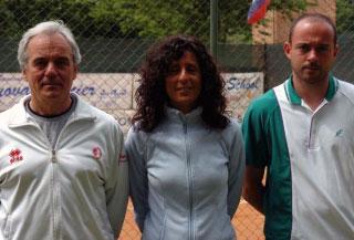 Monica Corsoni e Matteo Catarsi con l’istruttore Ricci