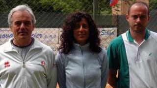 Monica Corsoni e Matteo Catarsi con l’istruttore Ricci
