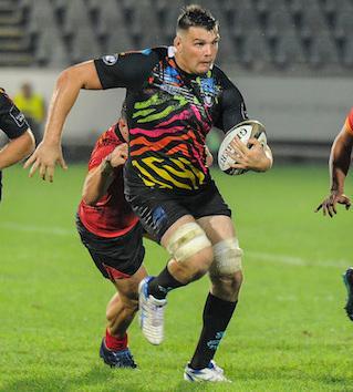 David Sisi con la maglia delle Zebre in un match di campionato