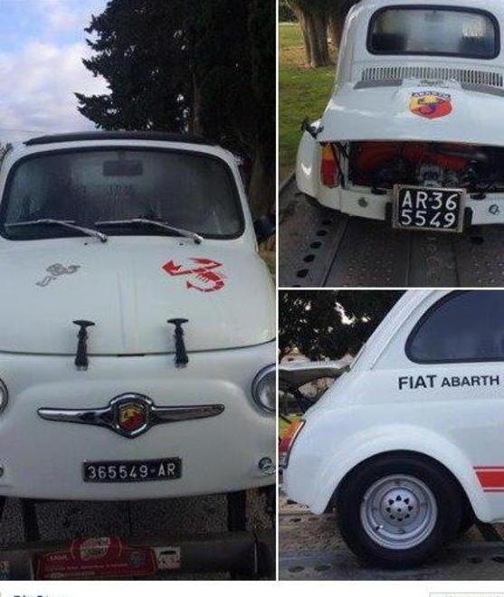 Rubano una Fiat 500 «Chi la vede mi chiami»
