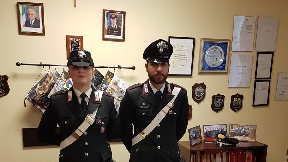 I carabinieri e la cocaina sequestrata
