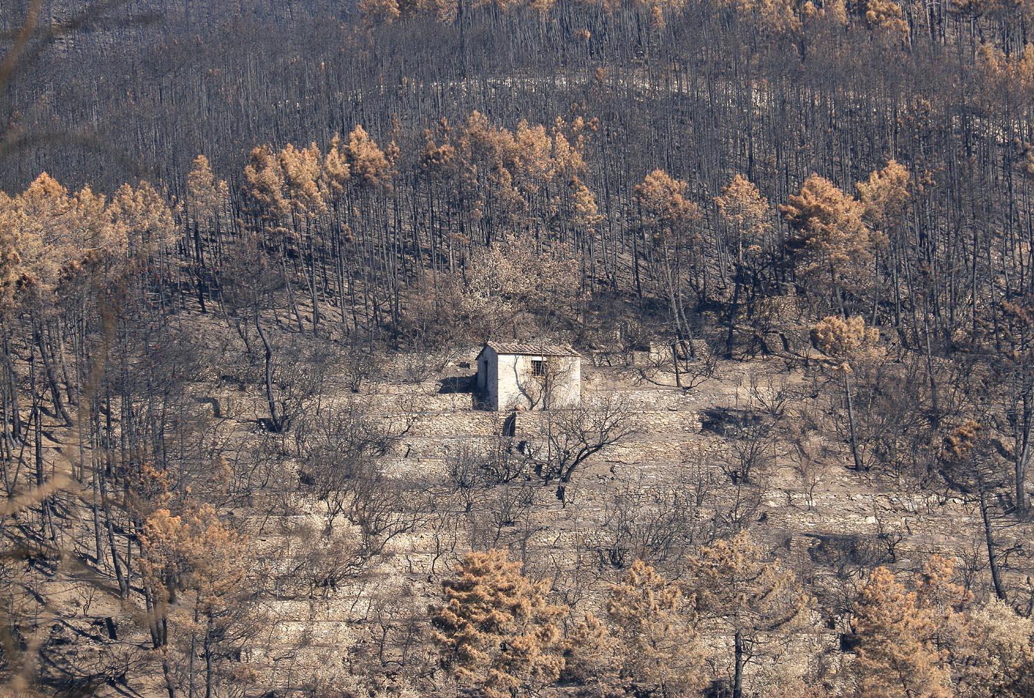 Il Monte Pisano ferito dalle fiamme