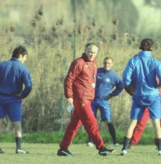 Il primo allenamento di Fabrizio Tazzioli tornato a Luni 11 anni dopo