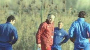 Il primo allenamento di Fabrizio Tazzioli tornato a Luni 11 anni dopo
