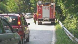 Un intervento dei vigili del fuoco di Limestre