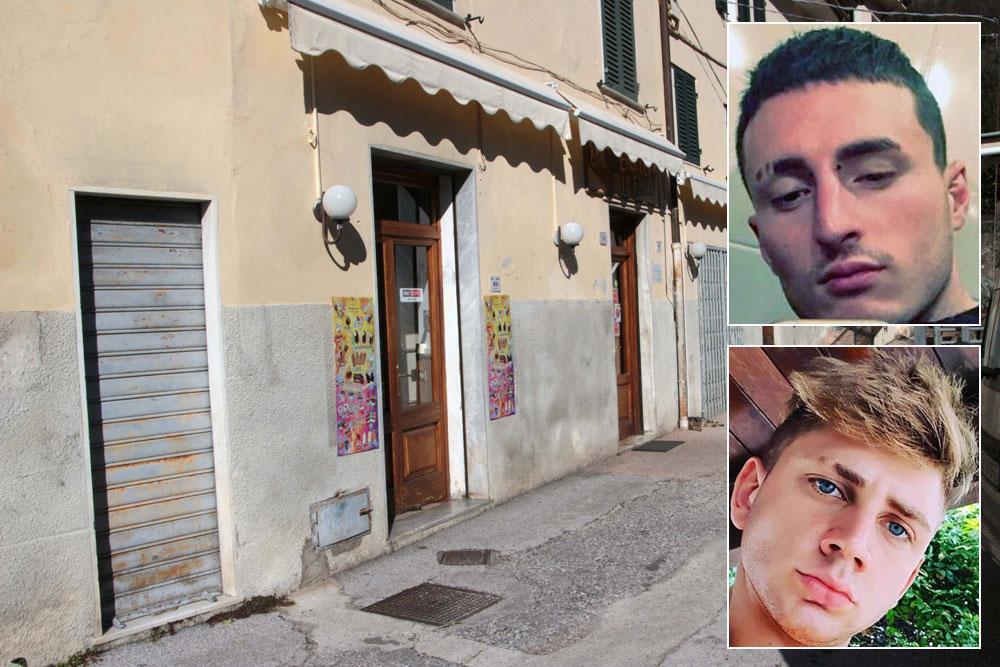 Sopra il ferito Nicolò Naitana e sotto Federico Palmerini