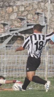 A sinistra Andrea Soldani, attaccante bianconero
