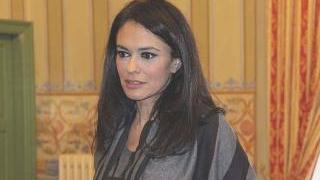 <strong>ATTRICE.</strong> La bella Maria Grazia Cucinotta in città Sotto, il regista Cattani