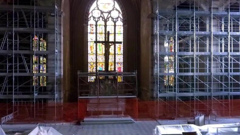 I tesori di San Francesco avvolti dalle impalcature