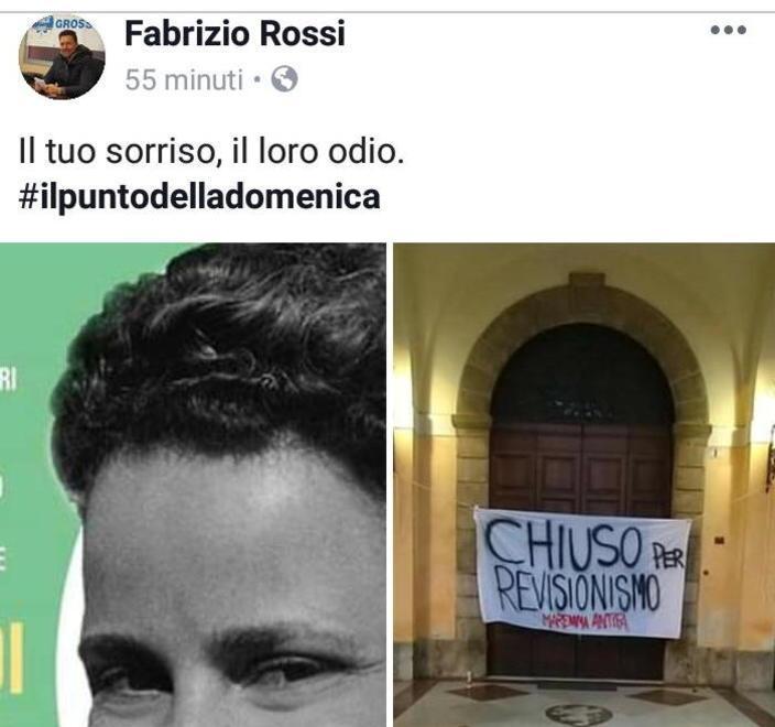Foibe, striscione in Municipio «Chiuso per revisionismo» 