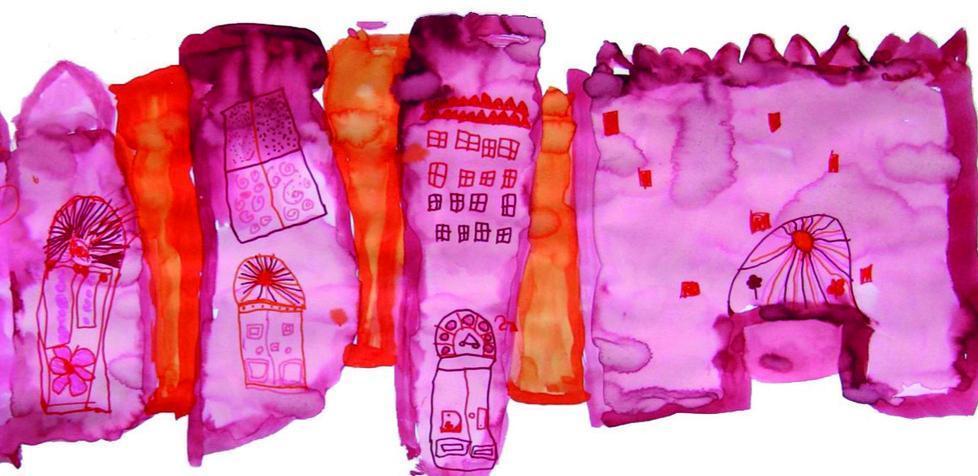 I portoni di via Mazzini a Correggio disegnati dai bambini
