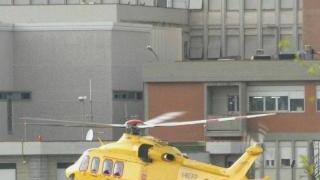 Pegaso in decollo dall'ospedale