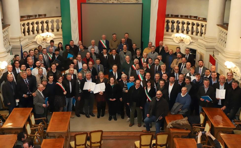 La Nazionale dei casari premiata in Sala Tricolore 