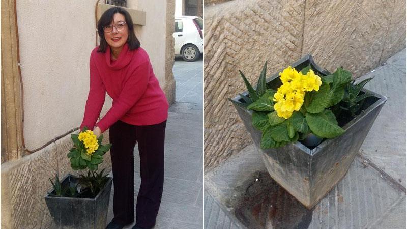 Fiori “anonimi” lasciati fuori dalla porta, in centro storico è arrivato l’antivandalo