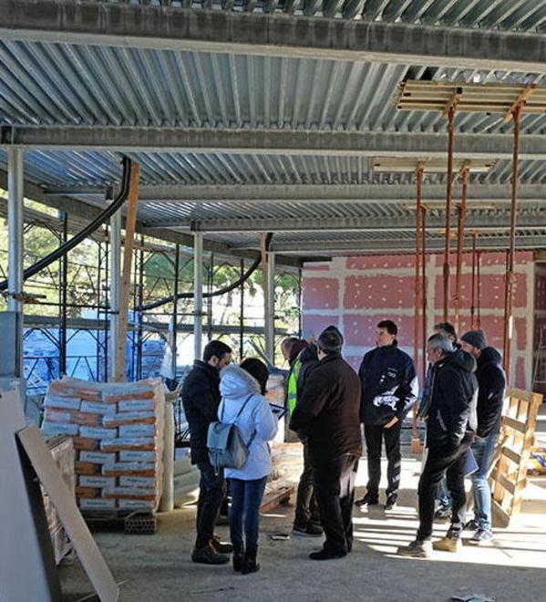 Il sopralluogo al cantiere Piu