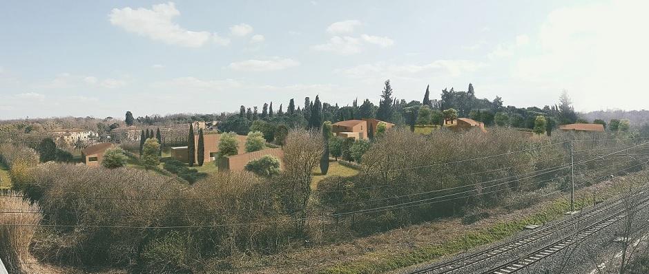 Il rendering del complesso residenziale che sorgerà al posto dell'ex fonderia Ceccanti alla Rotta