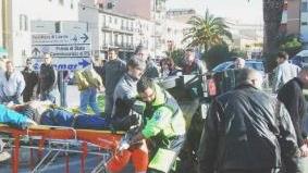 L’intervento dei volontari della Misericordia sul luogo dell’incidente