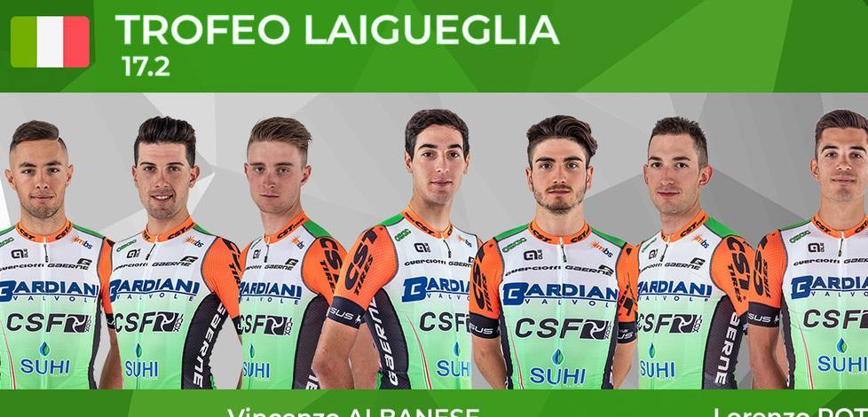 Il Team Beltrami e la Bardiani Csf debuttano oggi in Italia al Trofeo Laigueglia