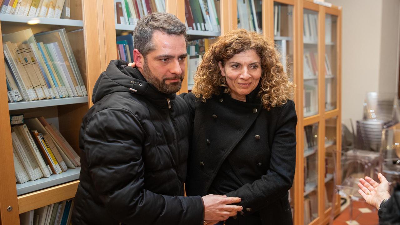 I complimenti di Luca Buccellato a Simona De Caro (Foto Nucci)
