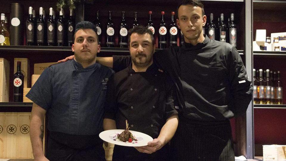 Gli chef Simone Frangioni, Stefano Scarfallotto e Angelo Pulvirenti (Pitti & Friends)