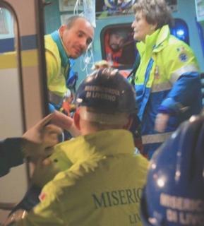 Sul posto la Misericordia