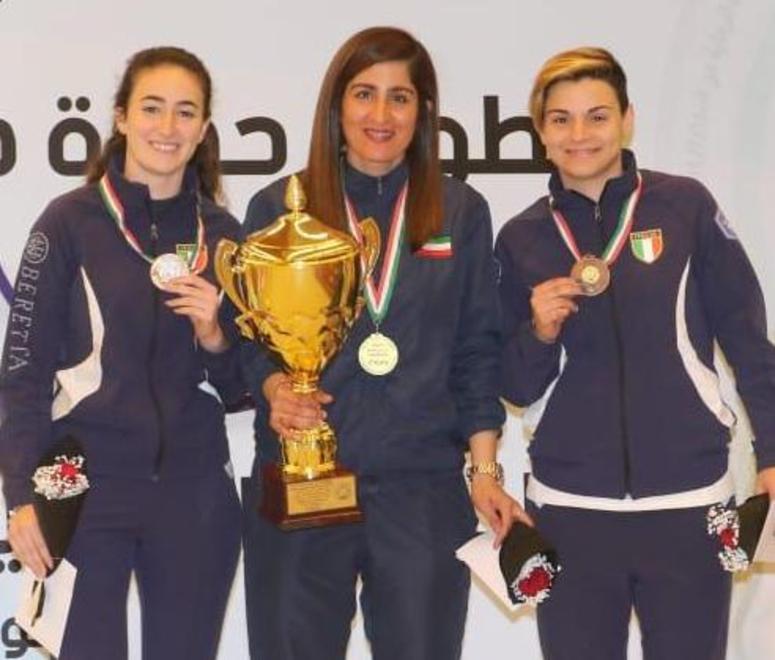 Giulia Grassia sul podio del Gran Prix in Kuwait 
