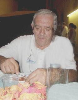 Roberto Luporini durante una cena della società azzurra