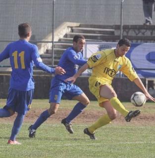 Un’azione della gara con la Sangio