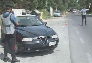 Un posto di blocco dei carabinieri