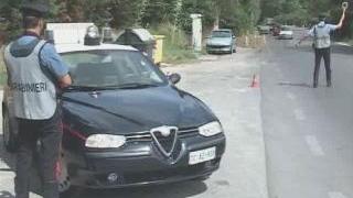 Un posto di blocco dei carabinieri