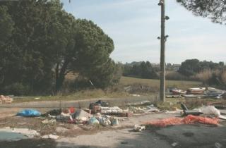Alcune immagini desolanti dei rifiuti abbandonati lungo la strada