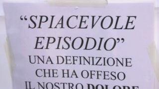 Il cartello della protesta